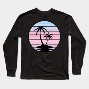 Palm Tree Sunset Long Sleeve T-Shirt